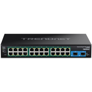 TRENDnet TI-RP262 26-Port Gigabit Ethernet Switch, 24 Gigabit PoE+ & 2 Gigabit SFP ports, 52 Gbps switching capacity, Rackmount